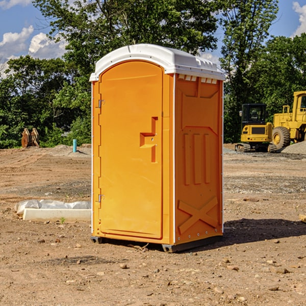 how often are the porta potties cleaned and serviced during a rental period in Painted Post